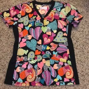 White cross brand scrub top